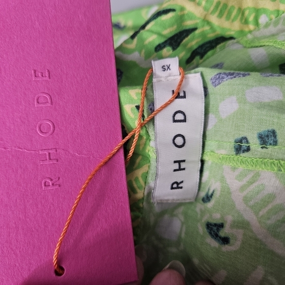 Rhode Green Willow Mini Skirt in Lime Diamond Stitch NWT - Picture 10 of 12